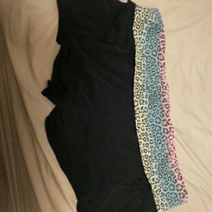 Shorts with yellow pink blue chettah pirint